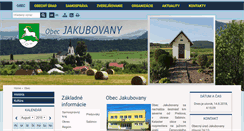 Desktop Screenshot of obecjakubovany.sk